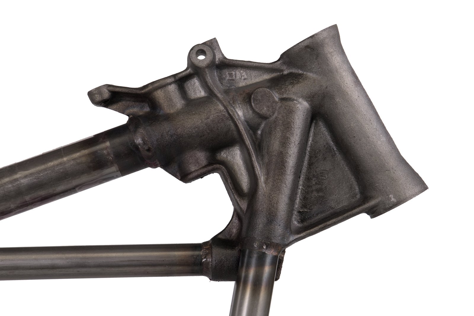 1941–1945 EL/UL Knucklehead Wishbone Rigid Frame - Neck detail