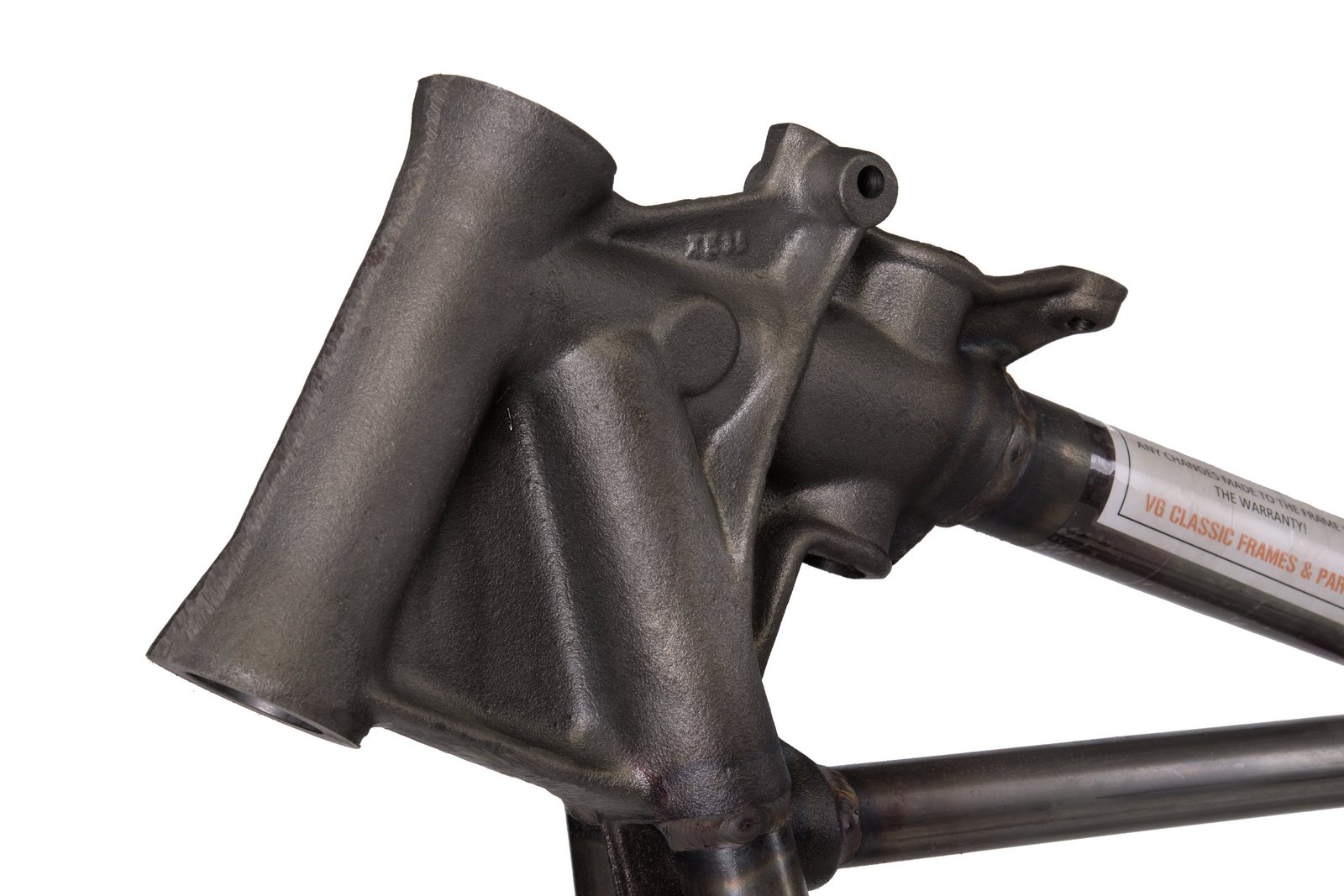 1941–1945 EL/UL Knucklehead Wishbone Rigid Frame - Neck detail