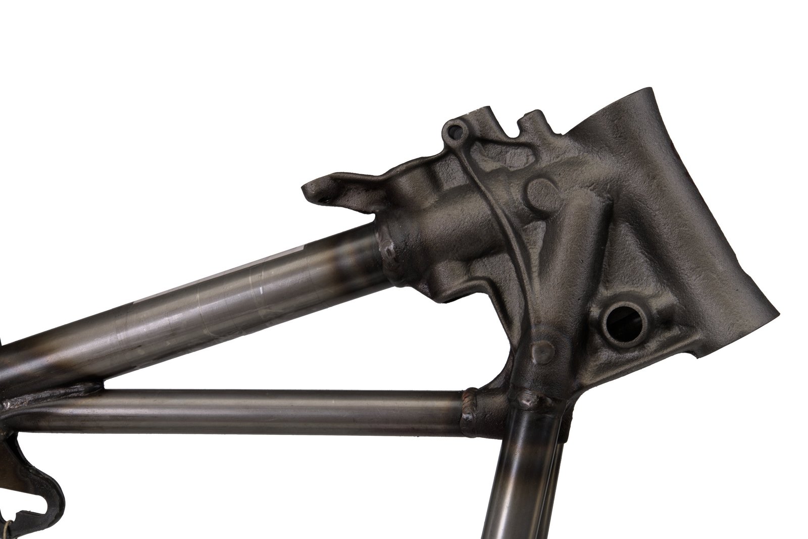1948 EL/FL Panhead Wishbone Rigid Frame - Neck detail