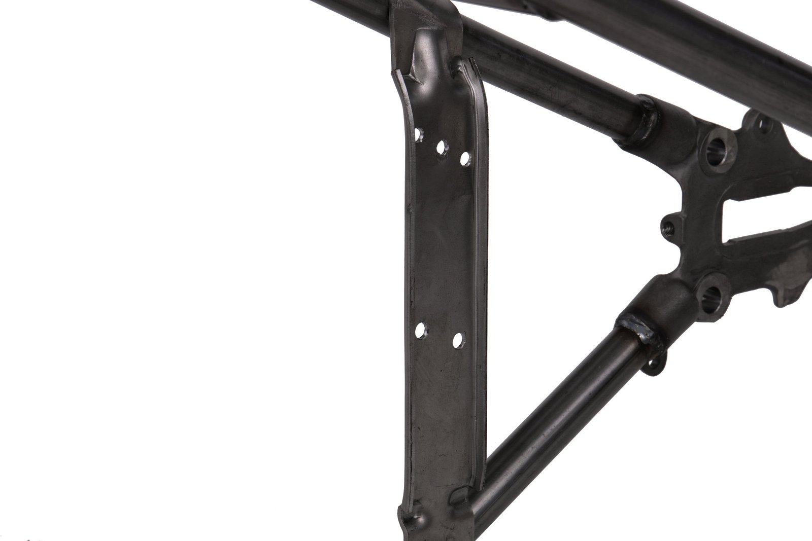 1948 EL/FL Panhead Wishbone Rigid Frame - Tool Box Mounting Bracket detail
