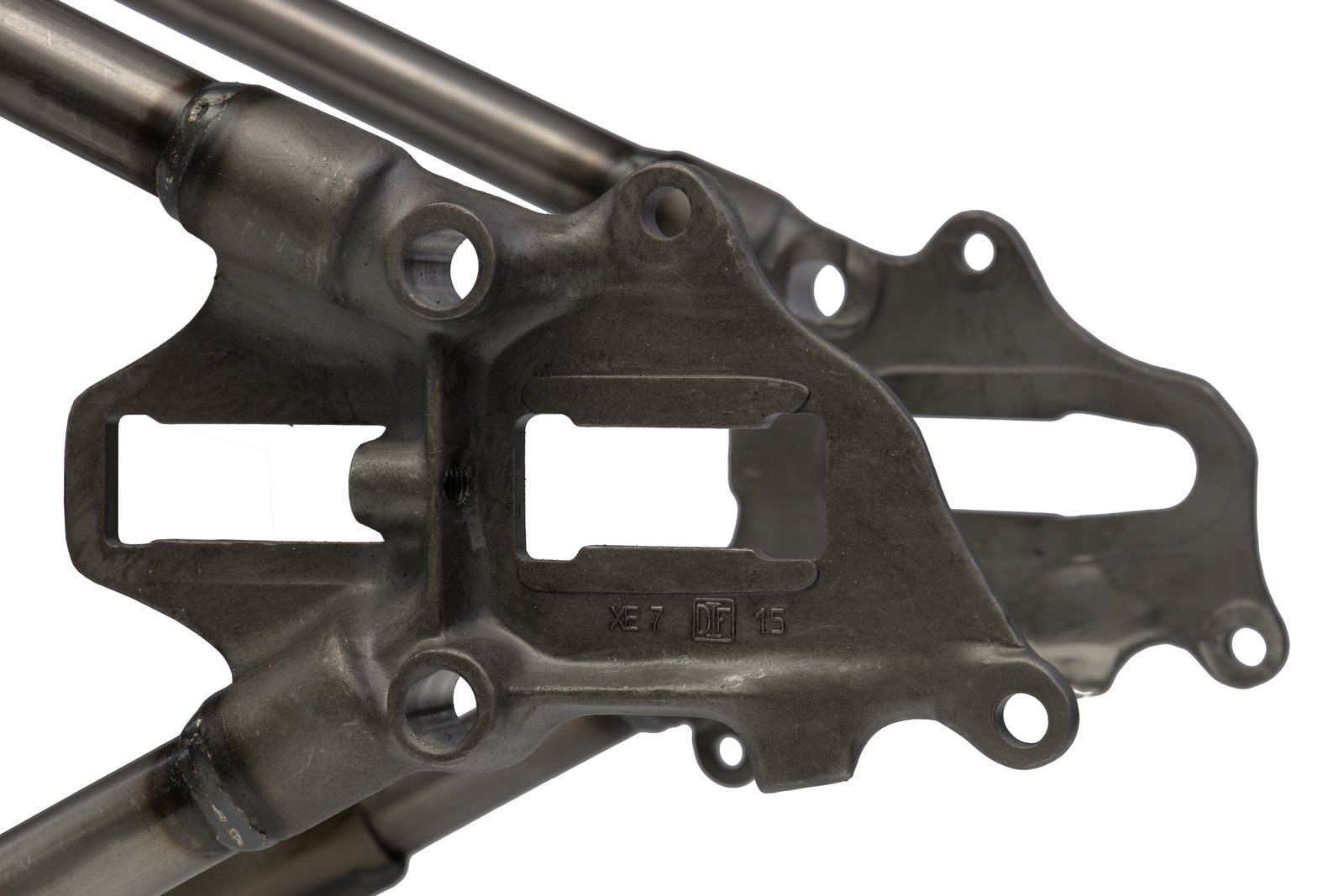 1948 EL/FL Panhead Wishbone Rigid Frame - Axle Mounting Bracket detail