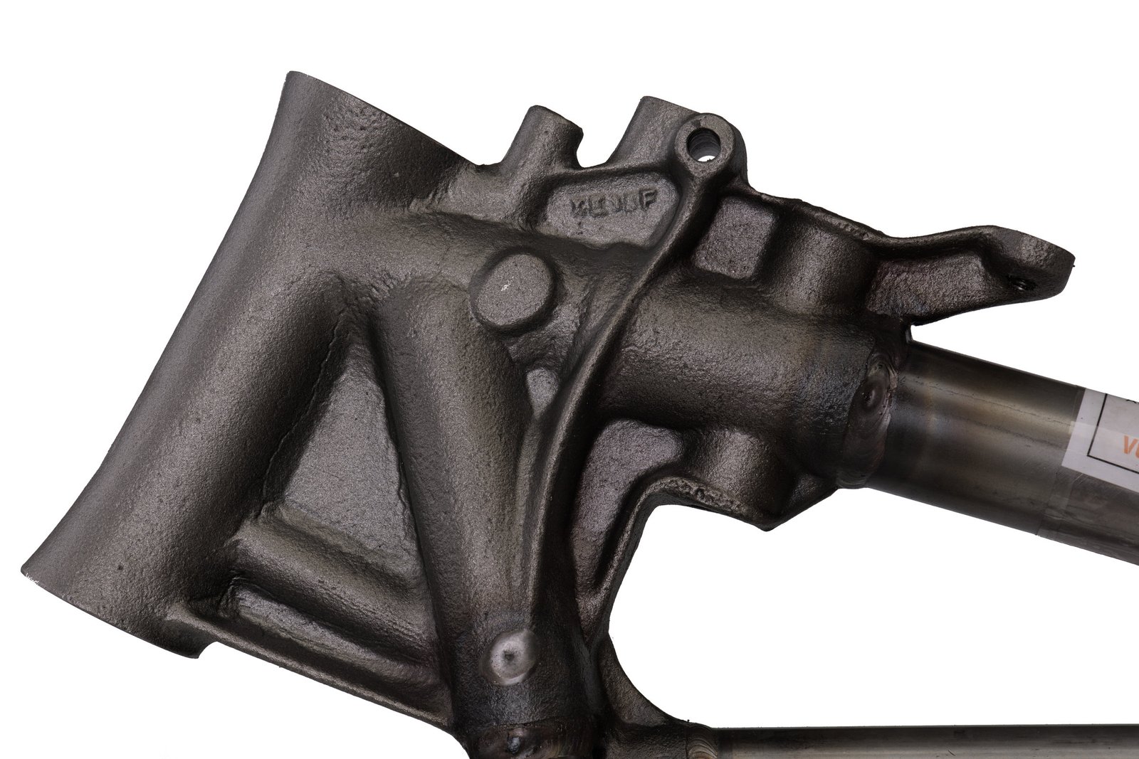 1949–1951 EL/FL Panhead Wishbone Rigid Frame - Neck detail