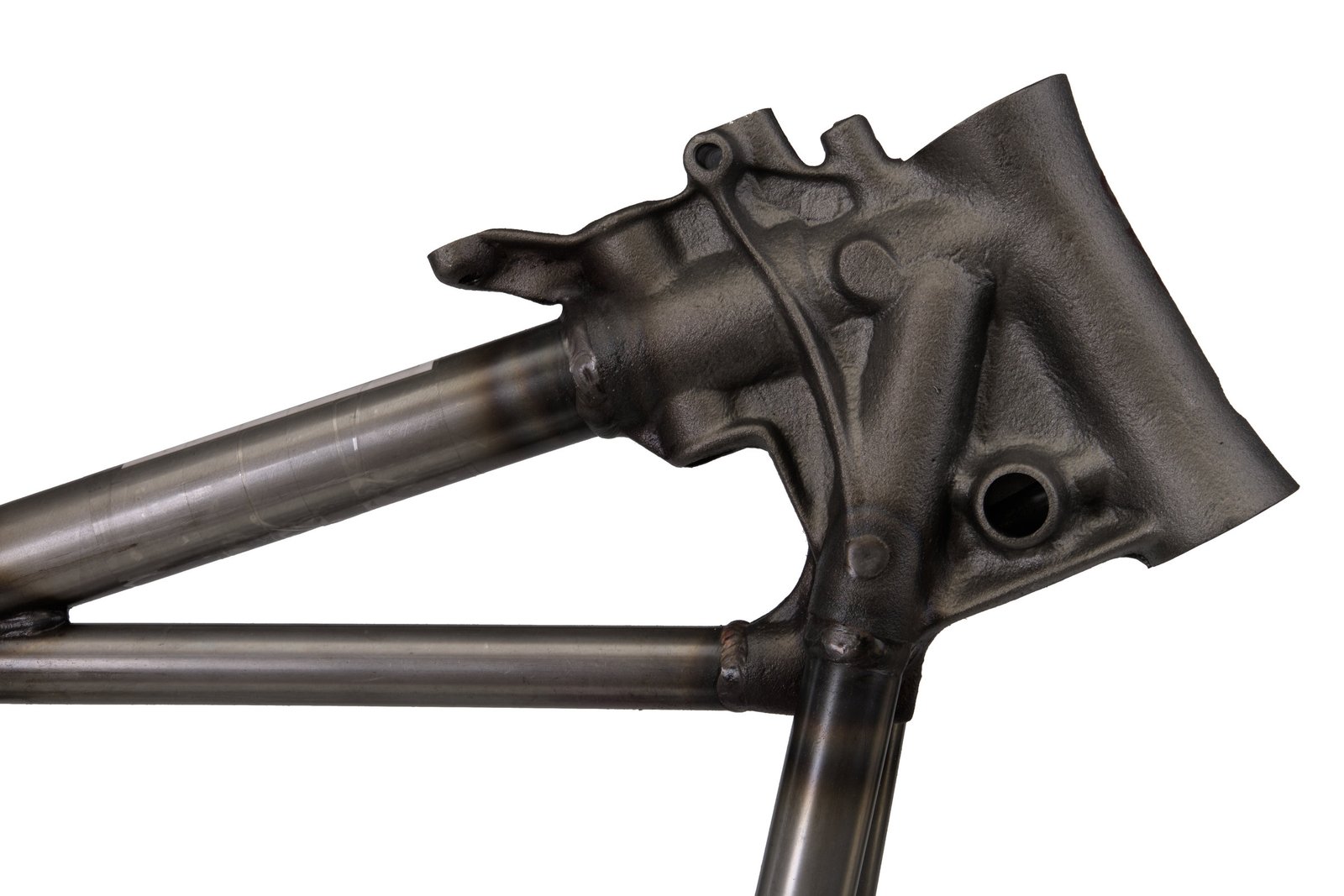 1954–1957 FL Panhead Late Straightleg Rigid Frame - Neck detail